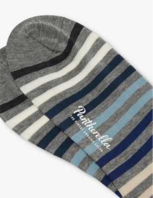 PANTHERELLA MENS PANTHERELLA KILBURN STRIPE PATTERN COTTON-BLEND SOCKS 