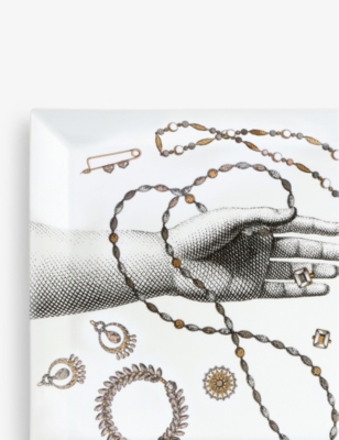 FORNASETTI: Gioielli porcelain tray 20cm