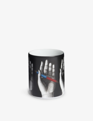 FORNASETTI: Matite porcelain pencil holder pot 9.5cm