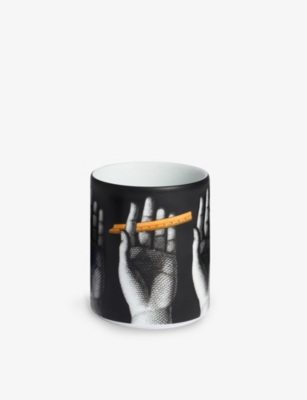 FORNASETTI: Matite porcelain pencil holder pot 9.5cm