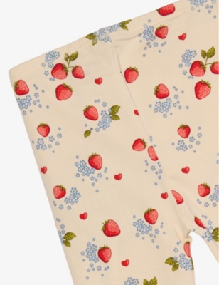 KONGES SLOJD MARMALADE STRAWBERRY-PRINT STRAIGHT-LEG COTTON LEGGINGS 0-18 