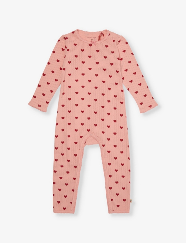 Heart-Print Pointelle Cotton Romper 9-18 Months