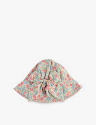 KONGES SLOJD: Elin Bow Flower-Print Cotton Sun Hat