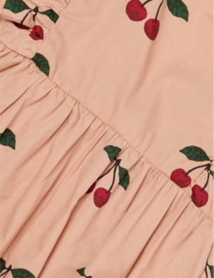 KONGES SLOJD: Verbena Cherry Cotton Romper 3-24 Months