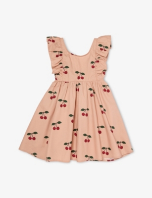 KONGES SLOJD: Verbena Cherry-Print Cotton Dress 9 months – 8 years