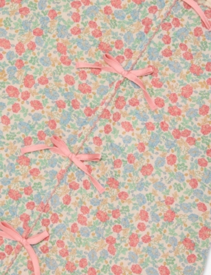 KONGES SLOJD: Elin Bow Floral Cotton Dress 9 Months-8 Years