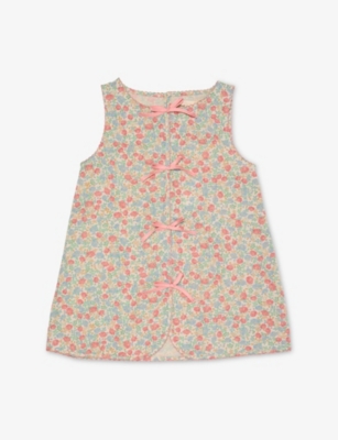 KONGES SLOJD: Elin Bow Floral Cotton Dress 9 Months-8 Years