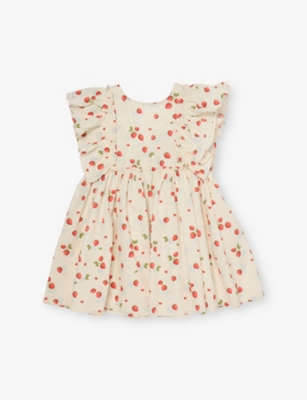 KONGES SLOJD: Evia Strawberry-Print Cotton Dress 18 months – 8 years