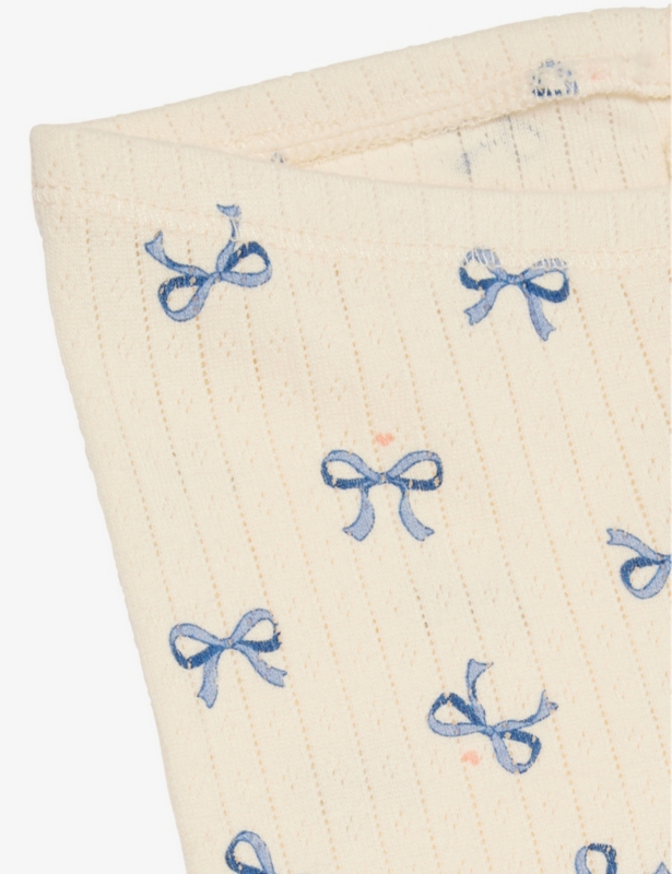 Bow-print cotton leggings 0-18 months