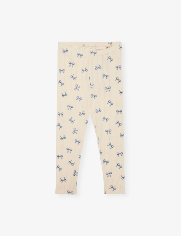 Bow-print cotton leggings 0-18 months
