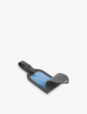 SMYTHSON: Panama logo-print leather luggage tag
