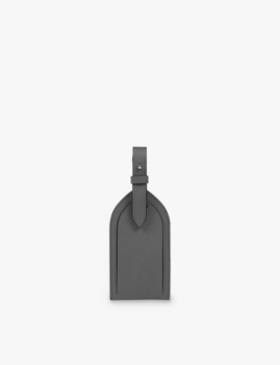 SMYTHSON: Panama logo-print leather luggage tag
