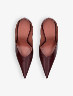 AMINA MUADDI WOMENS AMINA MUADDI ANOK MULE 105 LEATHER HEELS 