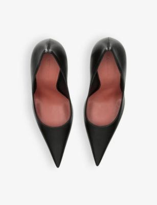 Amina Muaddi Christine Pump 100 Nappa Black 100 Christinepump100 Blk