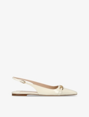Tom Ford 5mm Patent Leather Slingbacks In White
