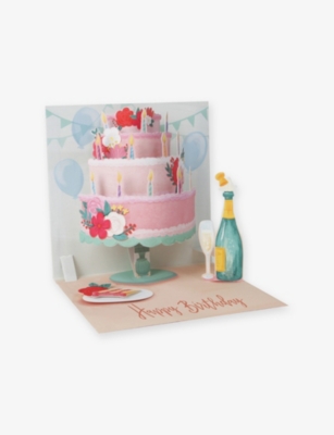 OHH DEER: Layered Cake 3D Birthday Card 13 x 13cm