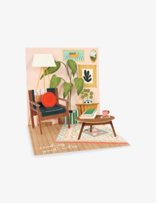 OHH DEER: Cosy Room Layered Greeting Card 13cm x 13cm