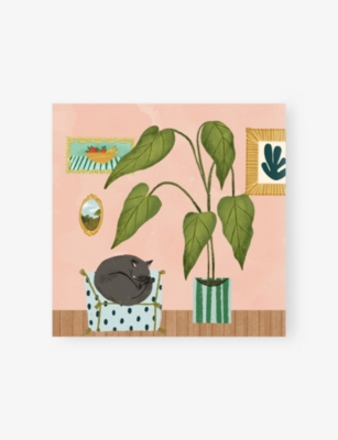 OHH DEER: Cosy Room Layered Greeting Card 13cm x 13cm