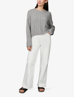 THE WHITE COMPANY: Cable-Knit Relaxed-Fit Wool-Blend Jumper
