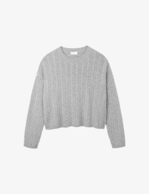 THE WHITE COMPANY: Cable-Knit Relaxed-Fit Wool-Blend Jumper