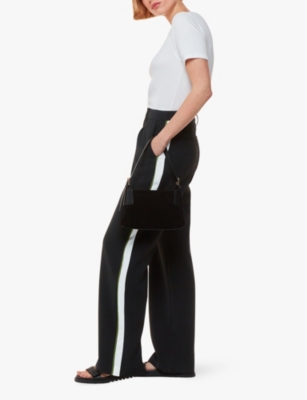 WHISTLES OMENS WHISTLES SIDE-STRIPE HIGH-RISE CREPE TROUSERS 