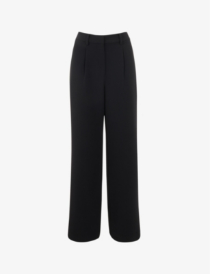 WHISTLES: Side-stripe high-rise crepe trousers