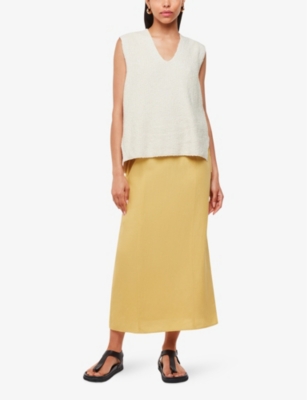 WHISTLES: V-neck relaxed-fit cotton-blend tank