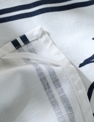 THE WHITE COMPANY: Crab-Print Cotton Tea Towel