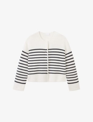 THE WHITE COMPANY: Round-Neck Boxy-Fit Wool-Knit Jacket