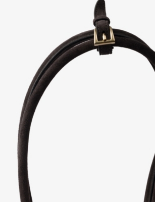 PRADA: Medium suede handbag