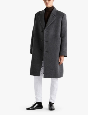 PRADA: Single-breasted notched-lapel wool coat