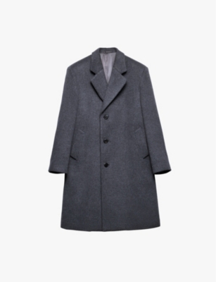 PRADA: Single-breasted notched-lapel wool coat