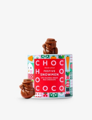 CHOCOCO: Festive Snowmen 47% Colombia milk chocolate 100g