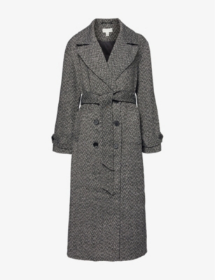 pretty lavish herringbone wrap coat