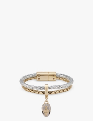 BVLGARI: Serpenti Forever leather bracelet