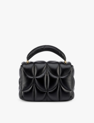 Bvlgari Womens Black Serpenti Sugarloaf Small Leather Shoulder Bag In Black
