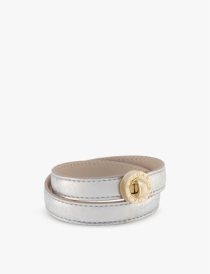 BVLGARI: Turn Lock medium leather bracelet
