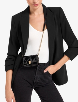 Bvlgari Womens Black Serpenti Cabochon Micro Leather Cross-body Bag In Black