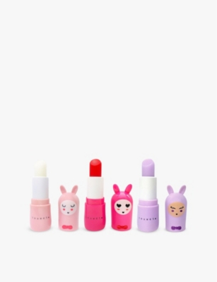 Inuwet Fuchsia Kids' Stars Trio Lip Balm Set In Fuchsia
