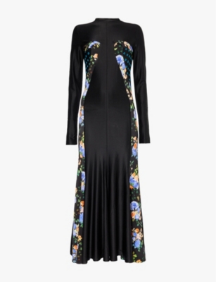 Rabanne Dali Rock Maxi Dress In Black