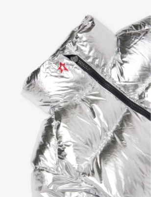 PERFECT MOMENT: Nuuk foiled-effect puffer down jacket 6-14 years
