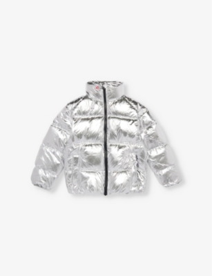 PERFECT MOMENT: Nuuk foiled-effect puffer down jacket 6-14 years