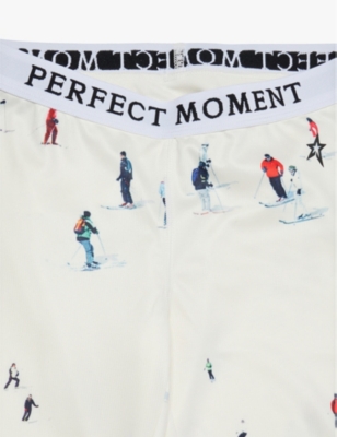 Shop Perfect Moment Thermal Brand-print Woven Leggings 6-14 Y In Dede Ski Print