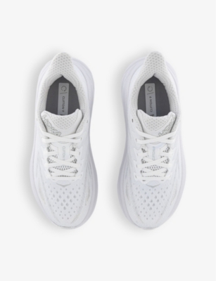 HOKA: Clifton 9 brand-print woven low-top trainers
