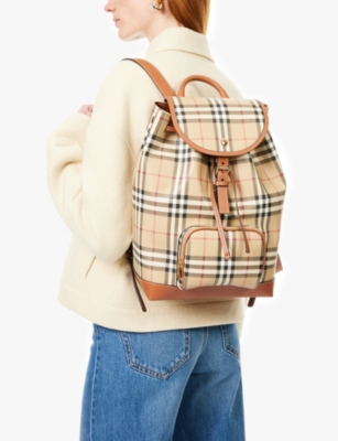 BURBERRY: Vintage faux-leather backpack