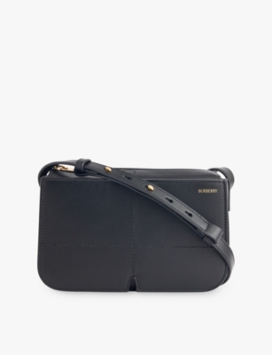 BURBERRY: Snip topstitched leather cross-body bag