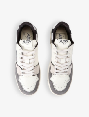 AUTRY: CLC brand-embroidered leather low-top trainers