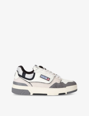 AUTRY: CLC brand-embroidered leather low-top trainers