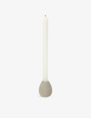 THE WHITE COMPANY: Sandstone Egg Dinner Candle Holder 7cm