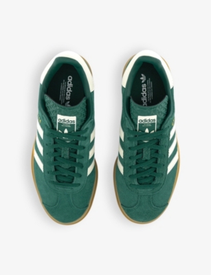 ADIDAS: Gazelle Bold brand-stripe suede low-top trainers